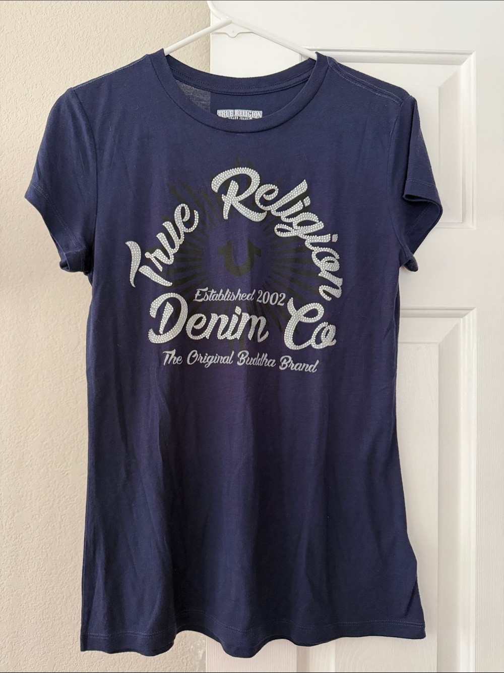 True Religion Navy Blue Graphic Logo Tee